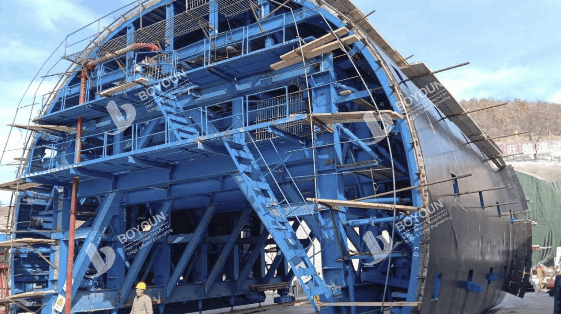 Tunnel revêtement chariot coffrage vidéo