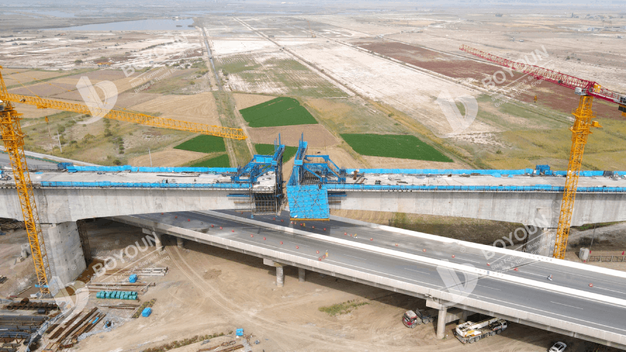 Baoyin chemin de fer Shizuishan Extra grand pont Cantilever forme cas de voyageur
