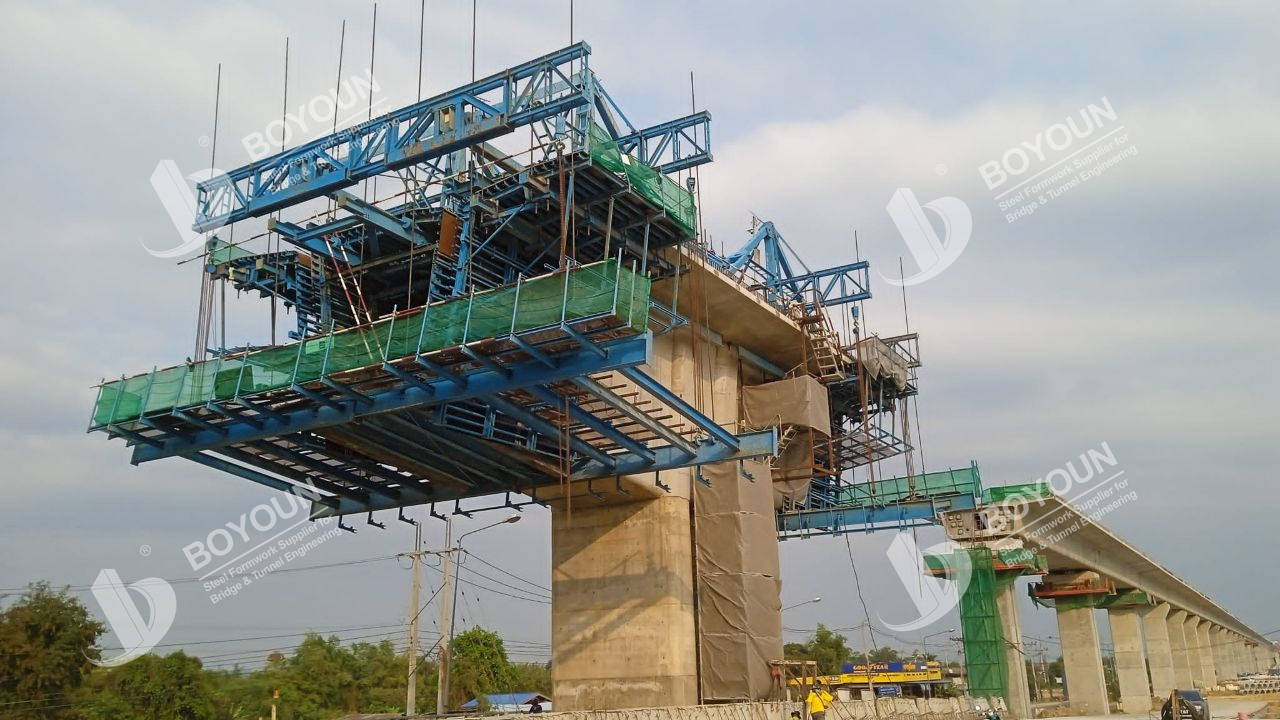 Thaïlande Lopburi rail Cantilever forme voyageur cas