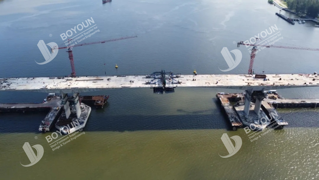 Projet de pont de la rivière Pulai à Johor, malaisie