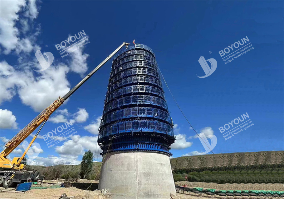 Coffrage de jetée creuse circulaire