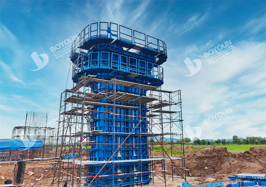 Coffrage de jetée de forme spéciale