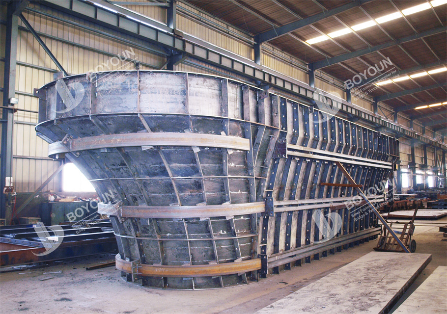 Coffrage de jetée de forme spéciale