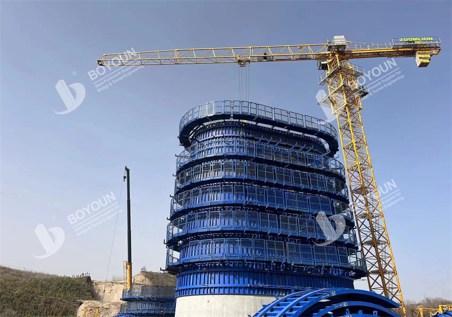 Coffrage de jetée creuse circulaire