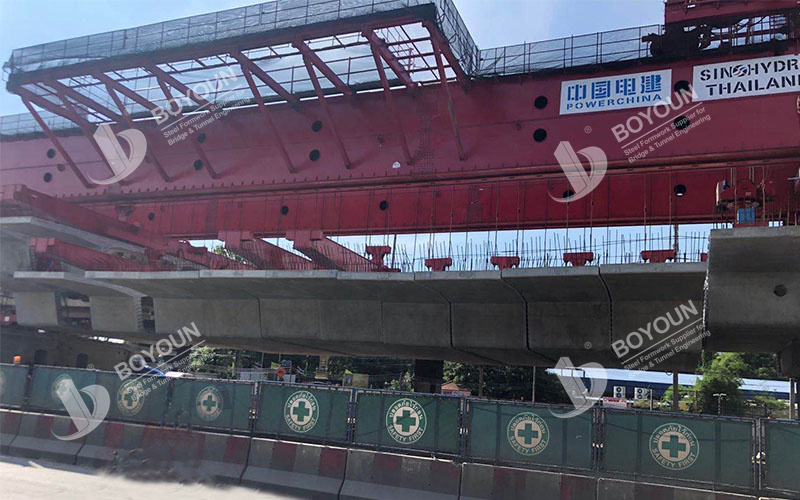 Introduction à l’installation en porte-à-faux de segments de poutres caissons sur viaducs