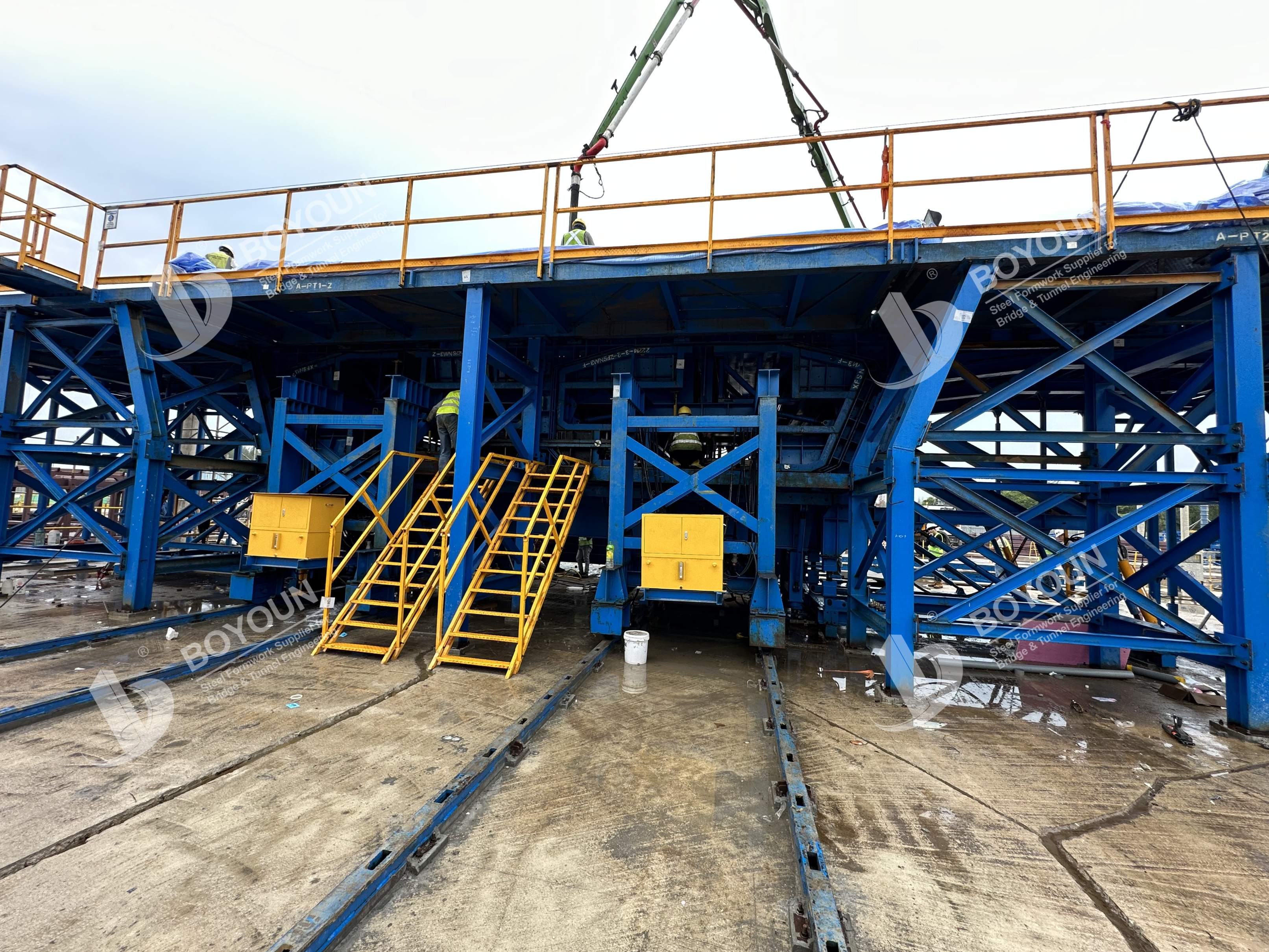 Points de fonctionnement clés pour la Construction préfabriquée en ligne courte de poutres de caisson segmentées