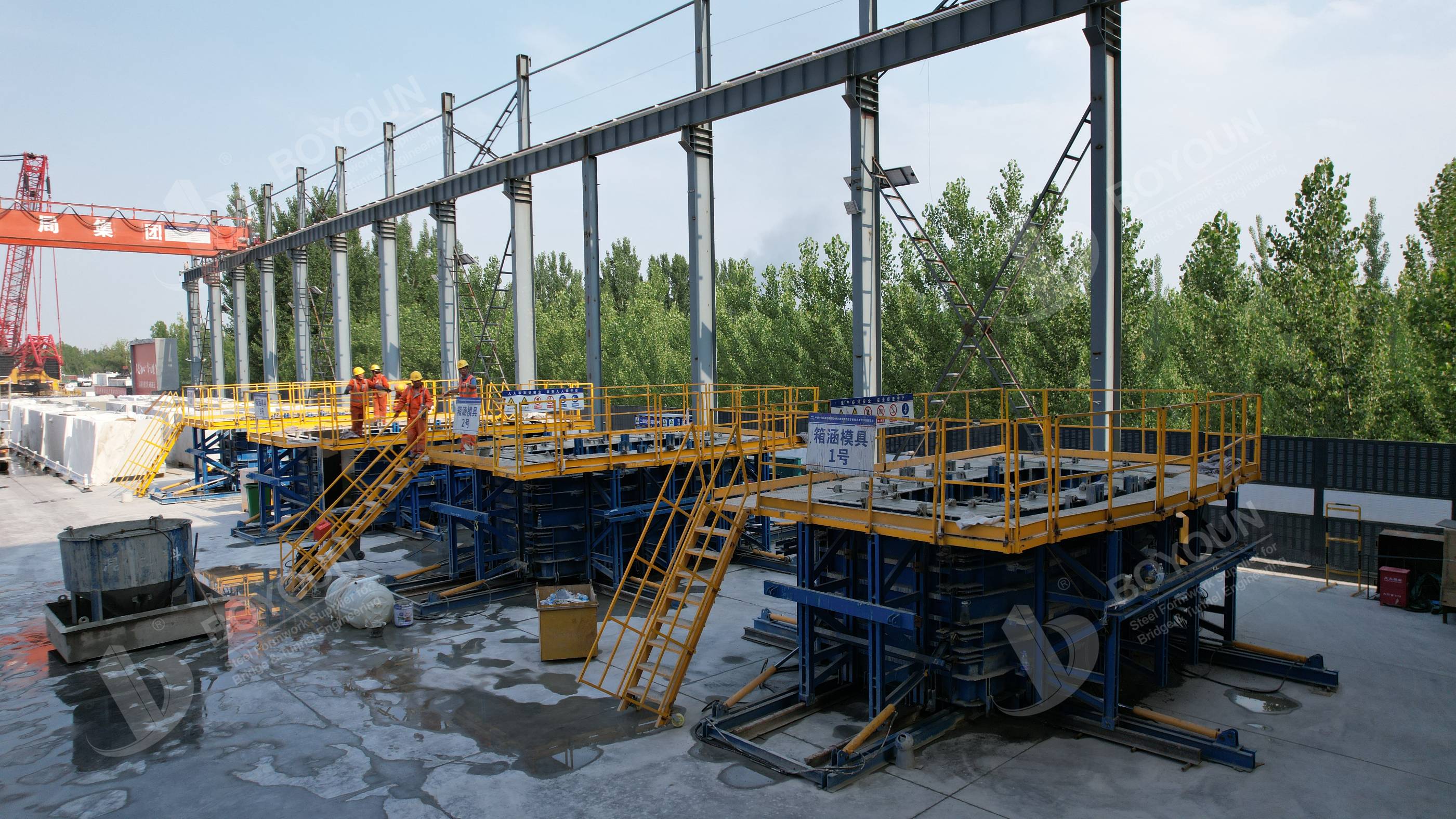 Préfabrication et contrôle de la qualité des ponceaux de boîte