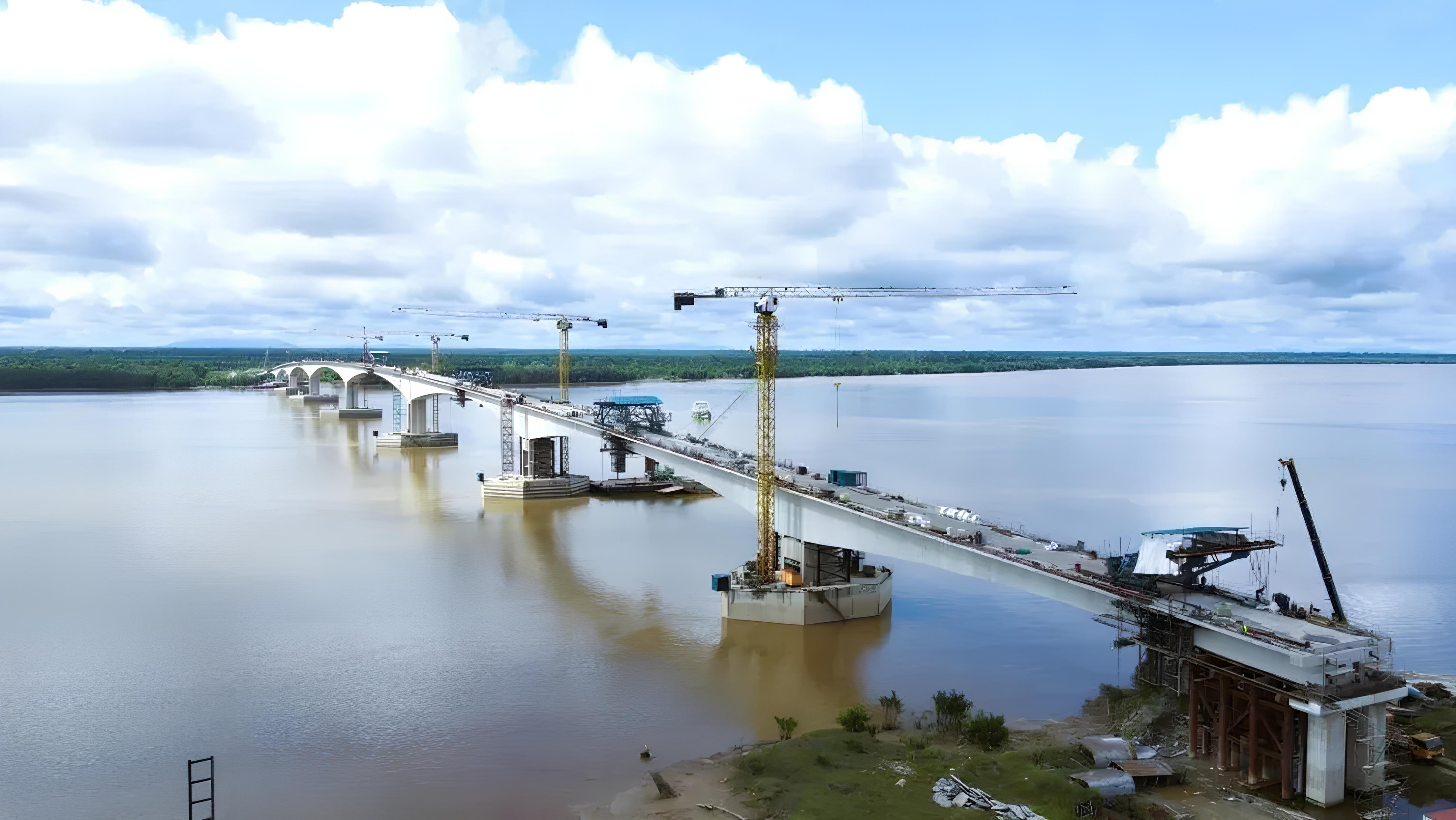 Achèvement du pont principal fermeture du pont de Saribas en malaisie