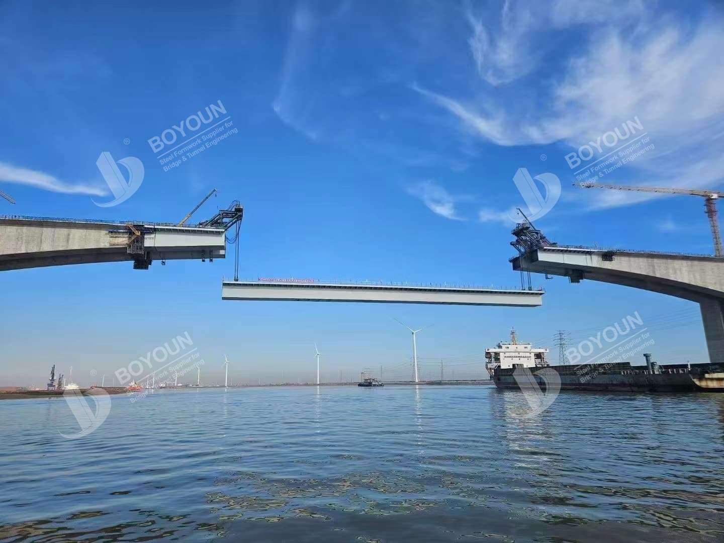 La fermeture réussie du méga pont de la rivière Taoer