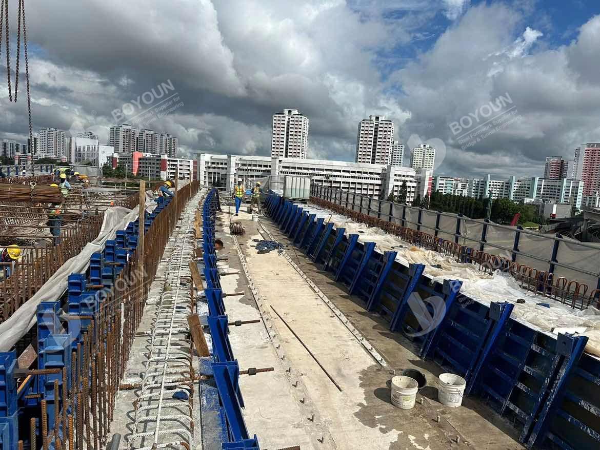 7 Points techniques de la Construction de poutres de caisson coulées en Place dans l’ingénierie des routes et des ponts