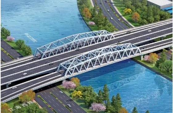 Pont en treillis d’acier