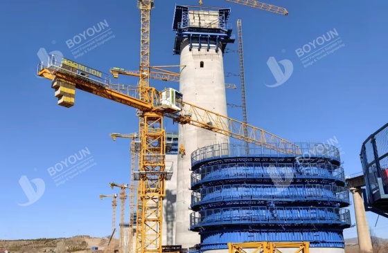 Application de Construction préfabriquée pour les colonnes de jetée et le Cap de jetée dans le viaduc de montagne