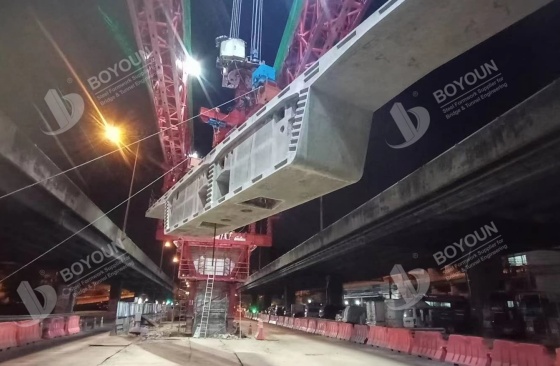 Causes et traitements des fissures de Tension aux extrémités des poutres à caissons appuyés après Tension